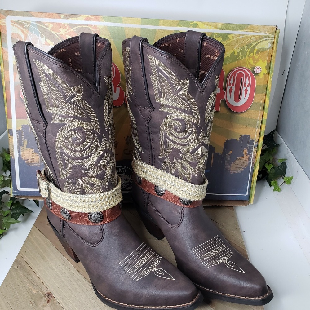 Durango‎ Crush Women's Boot Belt Western Cowgirl Boot, Brown SZ 9 DRD0123